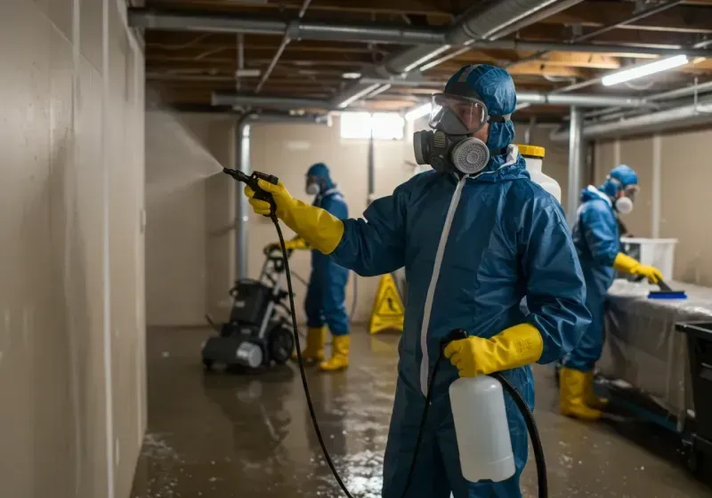 Basement Sanitization and Antimicrobial Treatment process in Catawba County, NC