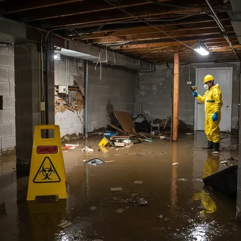 Flooded Basement Electrical Hazard in Catawba County, NC Property